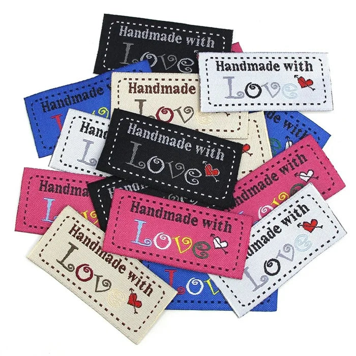 Hat Gift Bag Garment Accessories Custom Washable High-Tech Cloth Tags Handmade Labels 50*25mm Sewing Cloth Woven Ribbon Label