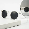 Retro Classic Adult Women Men Round Transparent 7 Colors TAC Frame PC Lenses Polarized Sunglasses