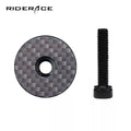 RIDERACE MTB Road Bike Bowl Cover Bicycle Fork Tube Headset Cap M6x30mm for 28.6mm Mountain Cycling Stem Top Cap Accessories