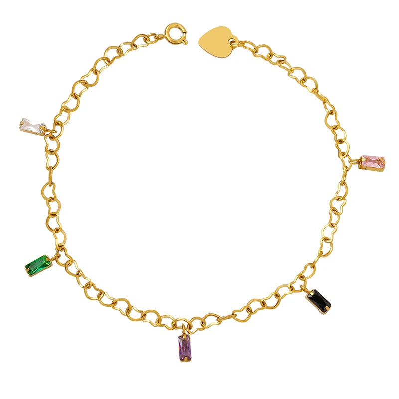 Hot Selling Stainless Steel Zircon Bracelet Holiday Gift Fashion Jewelry Wear Accessory