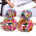 New Statement Crystal Earrings High-quality Colorful Rhinestones Drop Earring Jewelry Fine Fashion Trend Accessories for Women