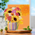 Paper Pop up Cards Beautiful Flower Bouquet 3D Greeting Cards Birthday Gift Cards Best Friend Gift with Note Card