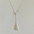 VIANRLA 925 Sterling Silver Drap Pendant Minimalist Necklace for Women Jewelry Wholesale Free Laser Logo