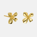 Minimalist 925 Sterling Silver Large Flower Korean Designer Fashion Fine Jewelry Gold Plated Stud Earrings Women