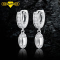 Fashion Design Hip Hop Jewelry White Gold Plated Brass AAAAA CZ Diamond Iced Out Drop Hoop Earring Women