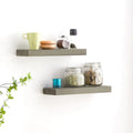 Rustic Wood Floating Shelves Wall Mounted Farmhouse Style Wooden Shelves for Bathroom Living Room 3-Piece Home Furniture Storage