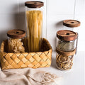 Luxury Easy Clean Customize Mini Small Transparent Portable Wood Lid Food Glass Jar for Storage