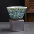 Arabic Style Creative Funnel Ceramic Latte Mug Japanese Stoneware Tea Cups Saucers Eco-Friendly Flower 210ml Capacity Enjoy