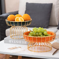 Nordic Luxury Gold Iron Ceramic Plate Customizable Fruit Pattern Snack & Cosmetic Storage Plate Eco-Friendly Dry Condition Safe