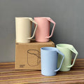 Factory Wholesale Durable Eco Friendly Plastic Mugs Wheat Straw PP Plastic Coffee Mug for Travel