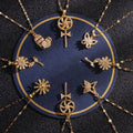 G1321 Jewelry Turning Rotating Butterfly Heart Windmill Spinner Necklaces Rotatable Fidget Spinning Rotate Anxiety Necklace