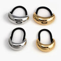 Simple High-quality Glossy Surface Rubber Band Head Rope Metal Hair Ties Hair Accessories Metal Pony Cuffs Hair Rope for Women