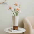 Merlin Living Luxury Flower Vase Set White Decorative Modern Flower Vase for Home Decor Ceramic Vase