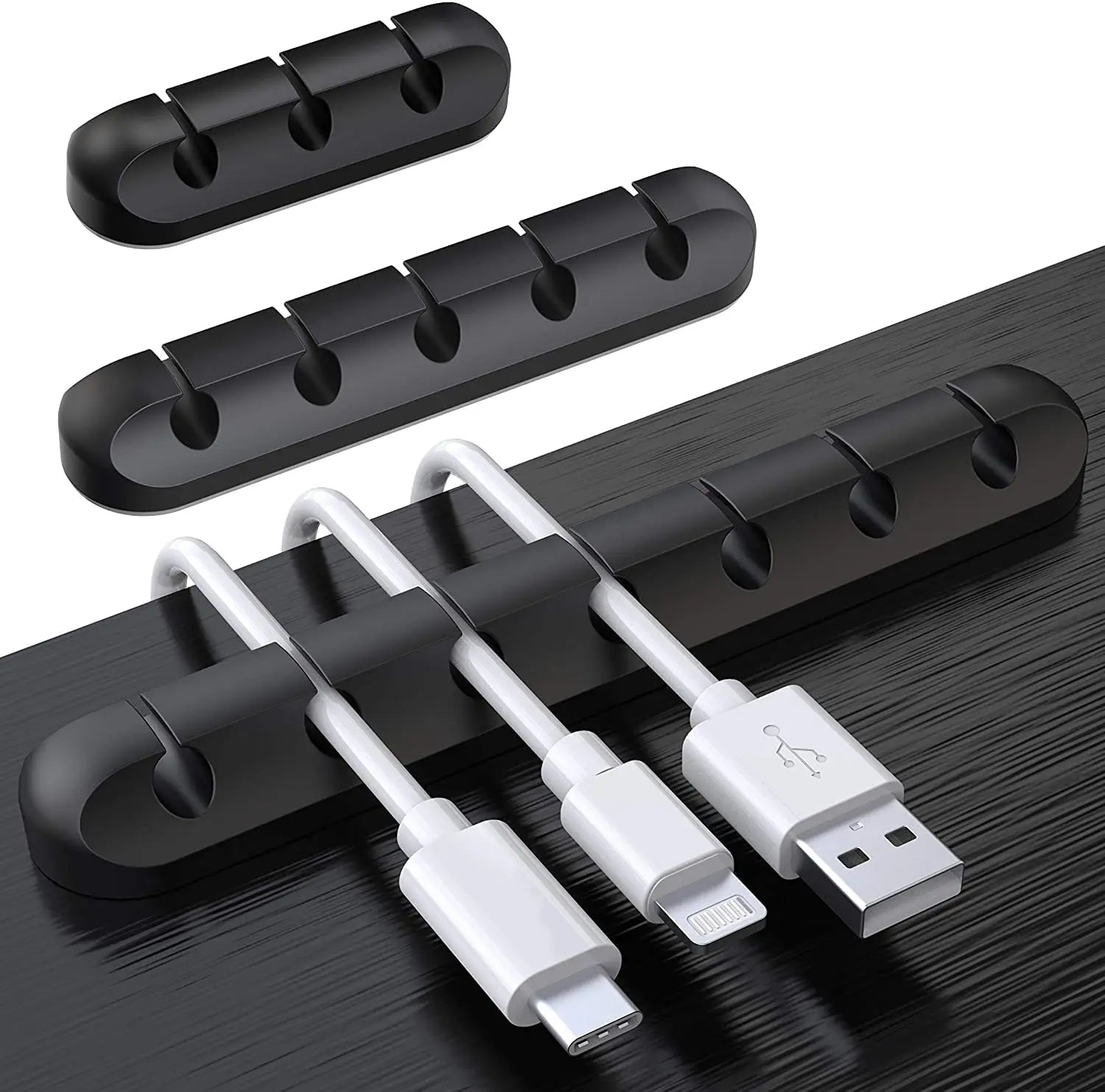 Cable Holder Clip Silicone Self Adhesive Cord Cable Organize for Desktop USB Charging Cable Nightstand Power Cord