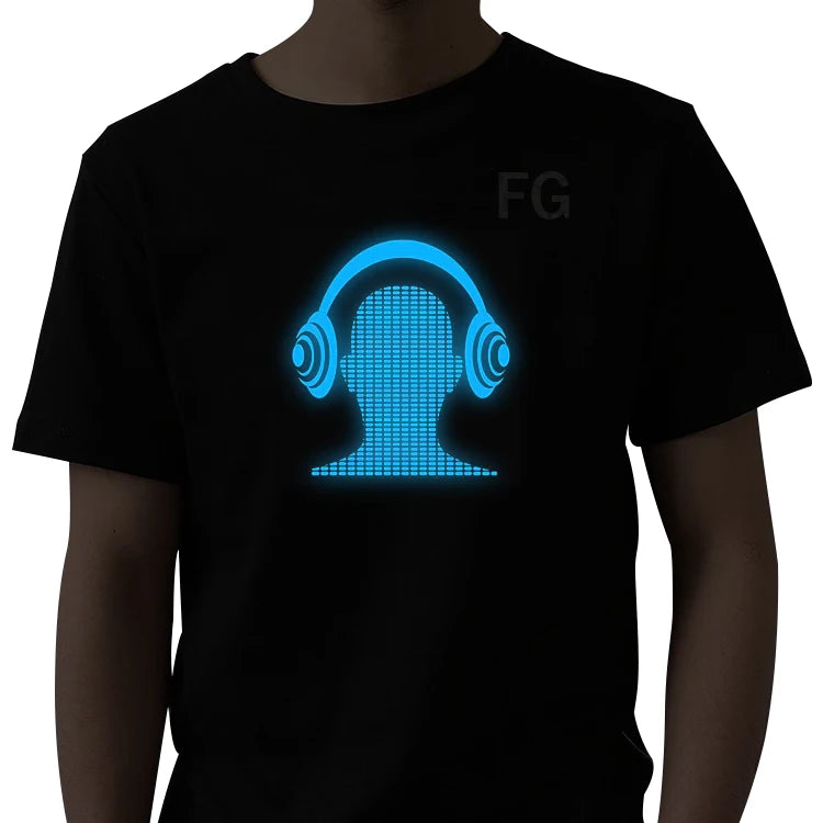 Fine Green Lighting Flexible Factory Price Led Flashing Rechargeable t Shirt for Events
