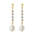 Trend Beautiful Zircon Pearl Tassel Earrings Korean New Fashion Feminino Party Jewelry Gifts