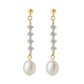Trend Beautiful Zircon Pearl Tassel Earrings Korean New Fashion Feminino Party Jewelry Gifts