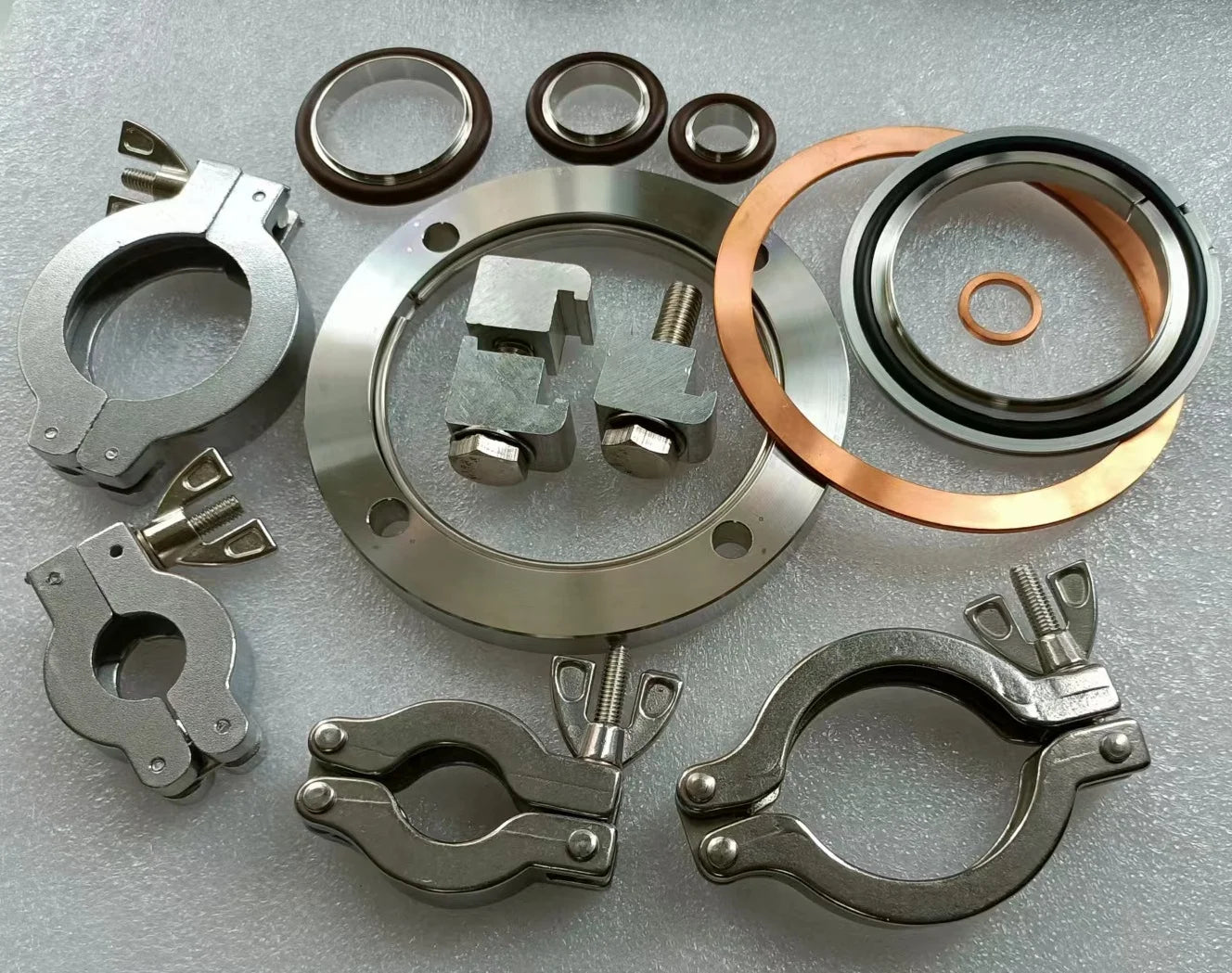 Aluminum or Stainless Steel Ss304 Vacuum KF CF ISO Double Single Wall Flange Clamp Quick Coupling Hose Tri F G Band Clamp