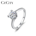 CZCITY Lady Wedding Moissanite 925 Sterling Silver 2026 1Ct Engagement Diamond in Eternity Ring Design