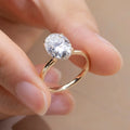 Messi Jewelry MSR-1226 Customized Jewelry 14K Gold Solitaire Diamond Ring 1ct Oval IGI Lab Diamond Ring Engagement/Wedding Ring