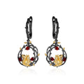 C7874 Abiding Jewelry Factory Wholesale Designer Squirrel New Design Dangle Pendant Natural Red Garnet Earrings