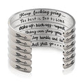 Stainless Steel Bracelet C-shaped Open Bracelet Inspirational Lettering GOING Gift Bracelet