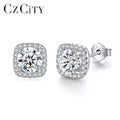 CZCITY 925 Silver Sterling 2026 Trendy Diamond Stud Moissanite Jewelry Woman Earrings for Girl Lady Earing
