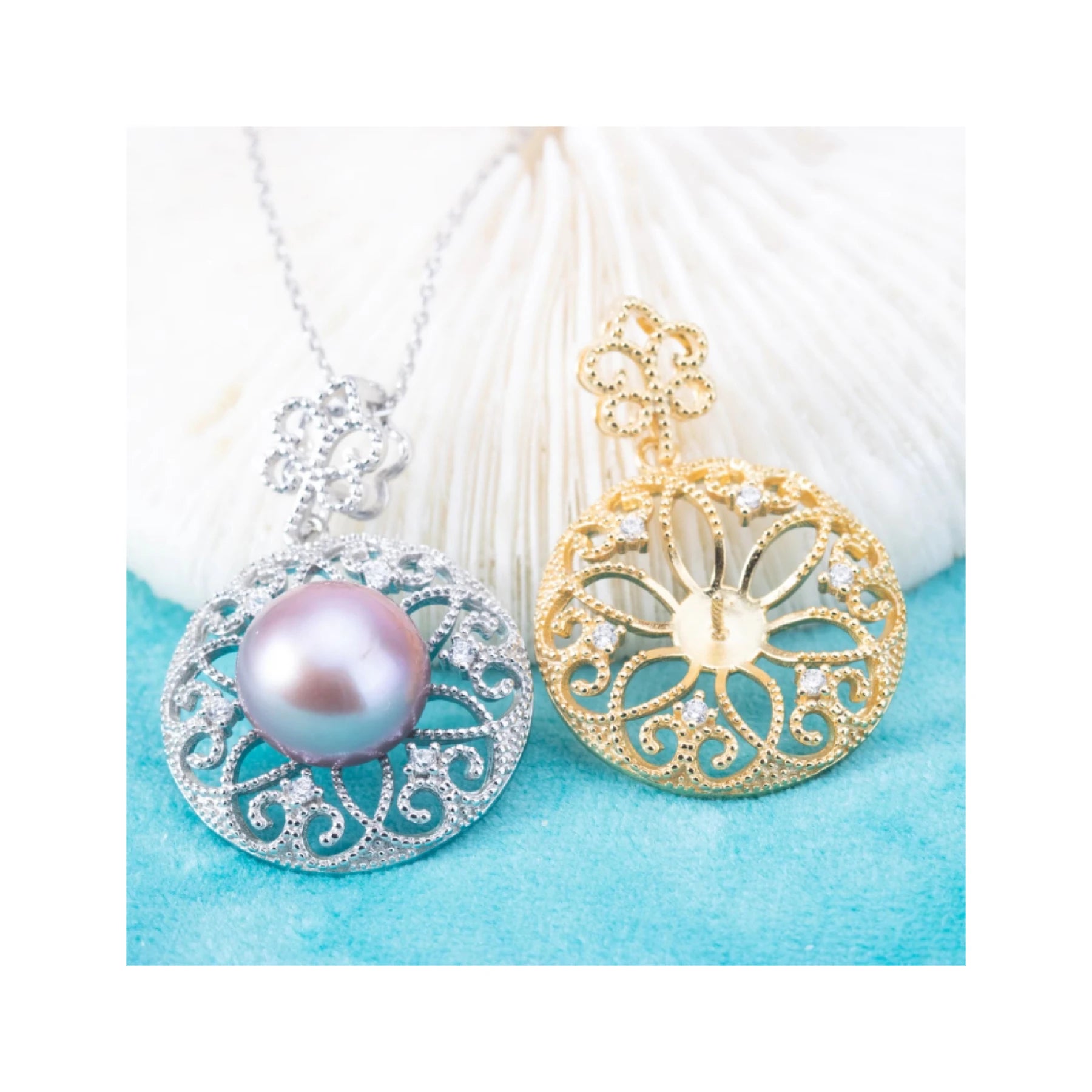 Pe010997 DIY 9-12mm Natural Freshwater Pearl Pendant Accessory 925 Sterling Silver Engagement Jewelry Necklace for Women
