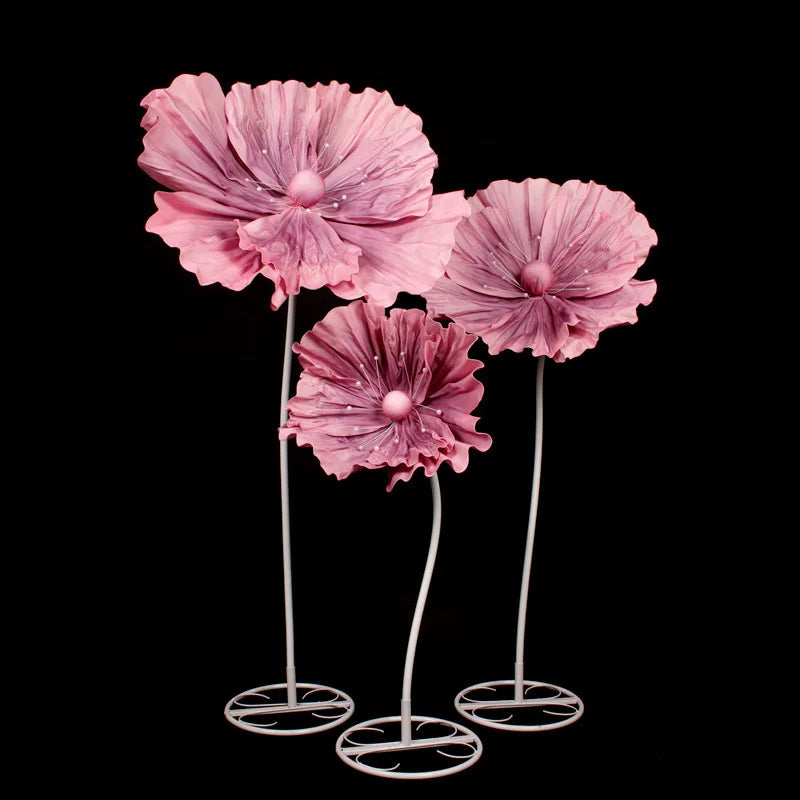 O-X316A Wholesale White Large Giant Flower Wedding Decorations Romantic Giant Paper Flower Stand Set Giant Artificial Flowers