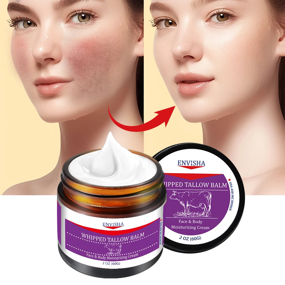 Organic Whipped Tallow Balm Face Body Skin Care Butter Cream Beef Tallow Balm Moisturizer