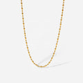 Geometric Round Bead Chain Choker Wedding Stainless Steel Oval Round Bead Chain Necklace