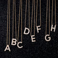 Starsgem 18K Gold White Yellow Rose Gold 26 Letter ABCDEFGHIJKLMNOPQRSTUVWXYZ Initial Necklace