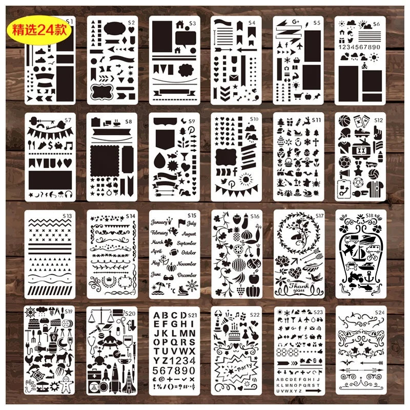 Hot Selling Eco Friendly Reusable Planner Diary Pet Plastic Journal Stencils