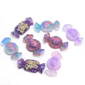 Bulk 100Pcs Resin Wrapped Cabdy Cabochons Fancy Love Wrapped Candy Slime Charms Flatback Flat Back Glitter Candy Cabs