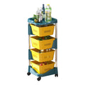 Plastic Rotating Floor-Standing Fruit and Vegetable Storage Racks Eco-Friendly Multifunction Design for Kitchen Use