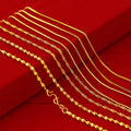 Dubai Gold Jewellery Designs 24k Chain Gold Necklace for Women New Gold Chains Design