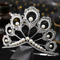 Wedding Rhinestones Tiaras Women Round Pageant Crowns Bridal Crystal Crowns