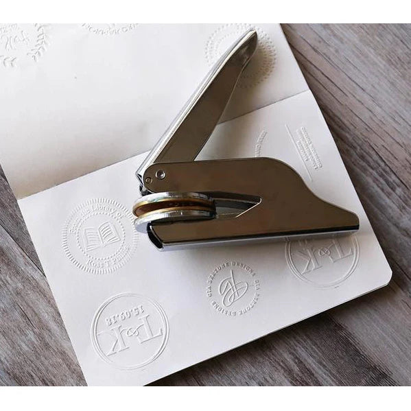 Customized Library Book Invitation Embosser Stamp Embossing Stamp Notary Seal Stamp for Personalized Motto Make Your Logo