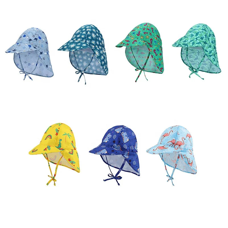 Landfond Accessory Sunhat Infant Toddler & Kids Summer Water Flap Baby Swim Hat UPF 50 Boy & Girl Quick Dry