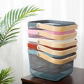 Fashionable Rectangular Wooden Handle Storage Basket Portable Wrought Iron Wire Mesh for Fruit & Vegetable for Kitchen Use