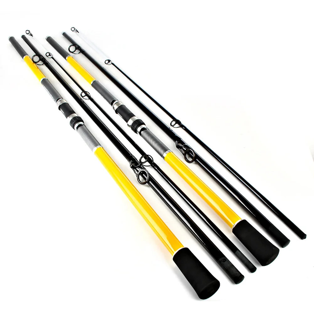 Ultrahard Coastal Anchor Fishing Rod 3 Section  4.2m Fiberglass Surfcasting Rod Surf Fishing Rod