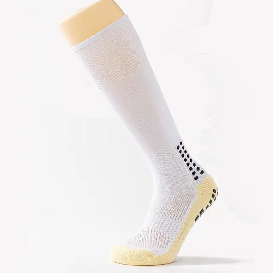 Professional Top Quality Men's Long Tube Rugby Football Grip Stockings Breathable Thick Terry Exercise Sports Knee-high Socks