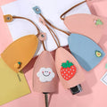 Ready to Ship Cute Fruits Keys Storage Wallet PU Leather Unisex Car Key Creative Hanging case Pouch