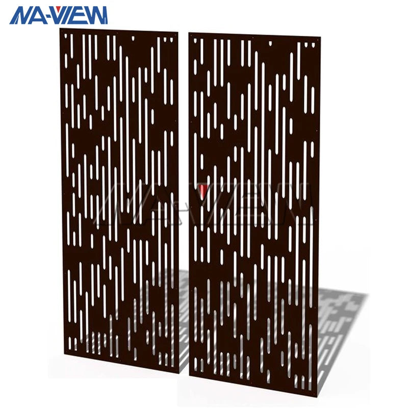 Modern Design Metal Aluminum Laser Perforated Decorative Grille for Hotel Room Partition Curtain Wall Villa Fence
