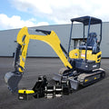 Mini Construction Machine 1ton Digger Rubber Truck Small Crawler Excavator With Closed Cab and Hydraulic Attachment