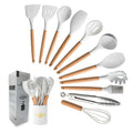 New Arrivals 12pcs Modern Kitchen Household Silicone Utensils Cooking Sets with Plastic Handles Color Box Kitchen Cooking Tools