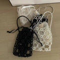 Guangzhou Auyan New Hand-woven Bag Carrying Niche Hollowed Pearl Bag Diy Finished Mobile Phone Underarm Bag
