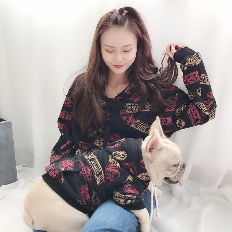 Wholesale dog  human owner fleece hoody matching pet