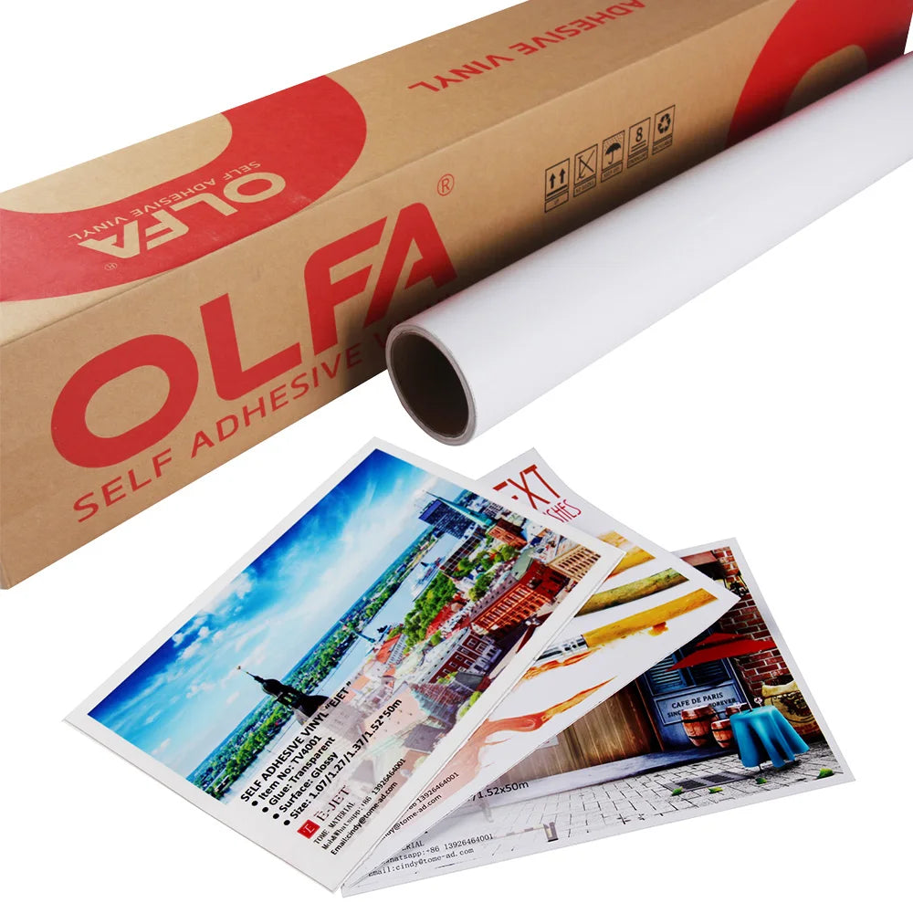 Hot Sale OLFA  Self Adhesive Print Vinyl  Print Advertising Poster Roll Removable Glue Eco Solvent/solvent Ink