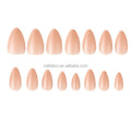Nude  Color False Nail  Art Tips  for  Girls 6 Shapes Press on Nails Almond/ Coffin / Square/Round  Matte Color Gel Tips